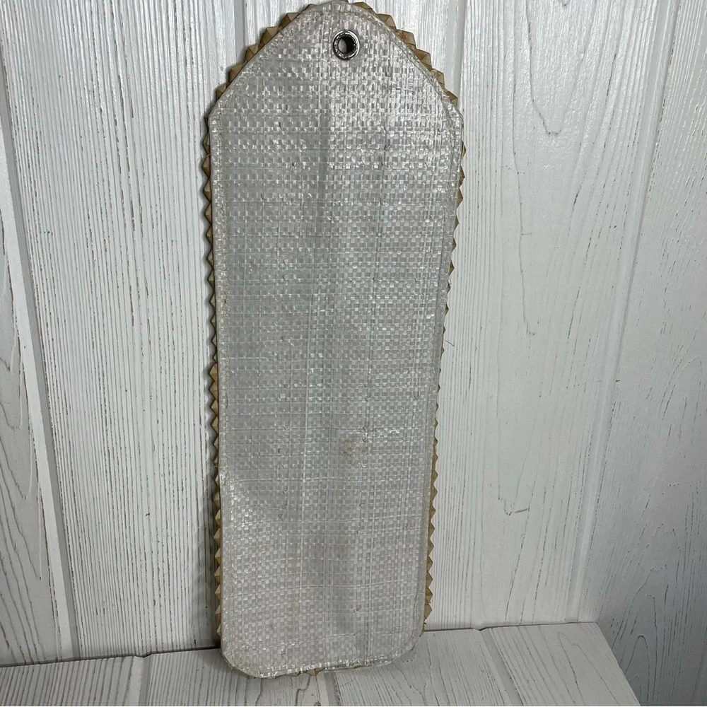 Vintage Smokey Mountains Souvenir Hanging Mail Organizer Woven Flamingo Flowers